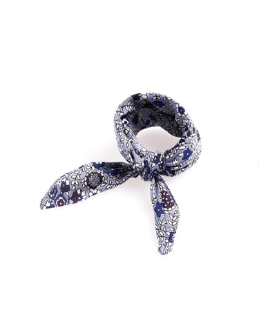 BLUE FLORAL PRINT SCARF