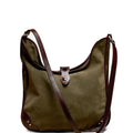 KHAKI SUEDE SHOPPING BAG