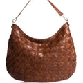 LARGE BRAIDED BROWN BAG