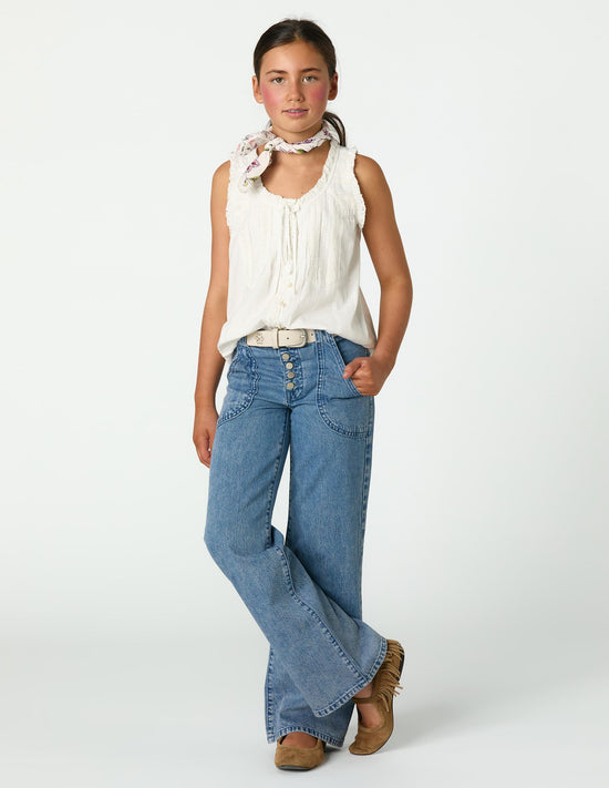 DENIM POCKET JEANS BLUE