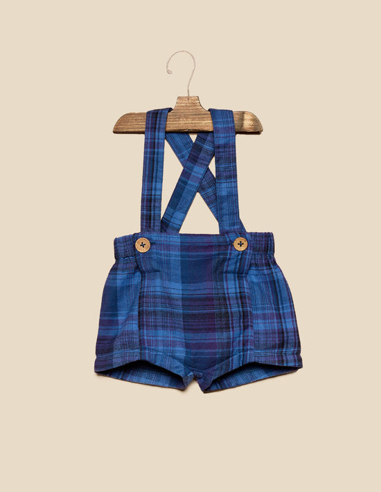 BLUE CHECKED FRENCH PANTS