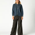 PANTALON PLIEGUE RAYA ANTRACITA