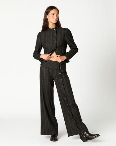 PANTALON BOTONES RAYA ANTRACITA