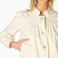 ECRU MANDARIN COLLAR JACKET