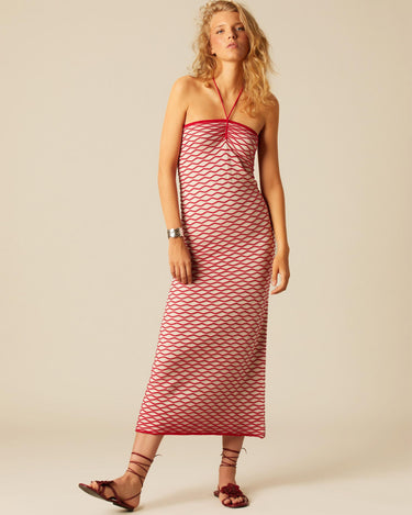 BICOLOR KNIT DRESS