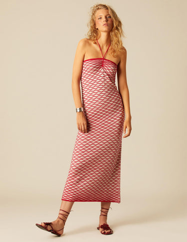 BICOLOR KNIT DRESS