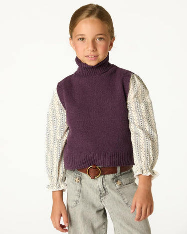 CHALECO CUELLO VUELTO PLUM