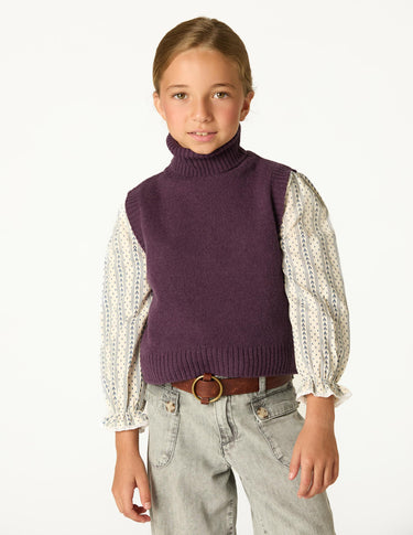 CHALECO CUELLO VUELTO PLUM