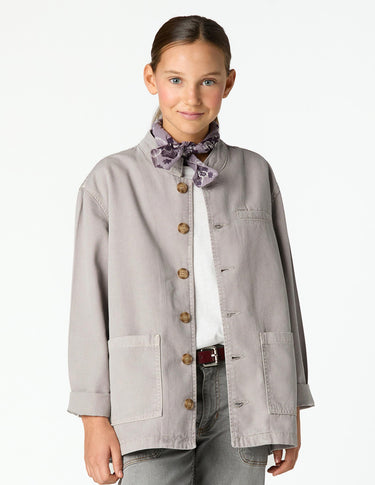MAO COLLAR JACKET IRON GREY