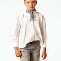 RAW LACE DRAWSTRING SHIRT