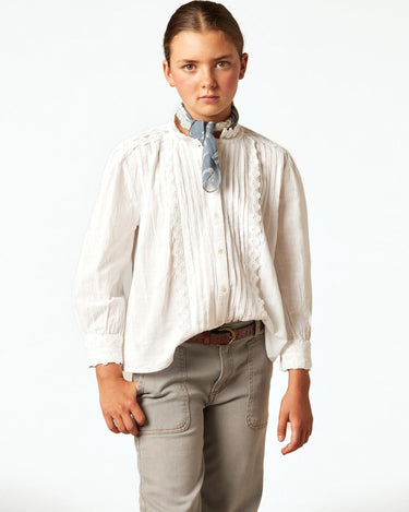 RAW LACE DRAWSTRING SHIRT