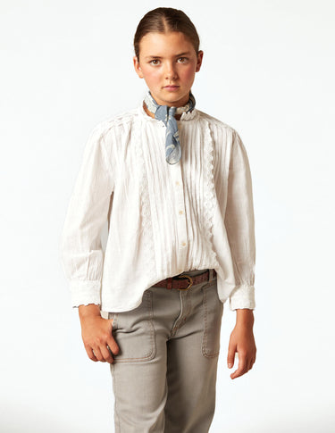 RAW LACE DRAWSTRING SHIRT