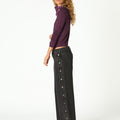 ANTHRACITE SIDE BUTTON TROUSERS