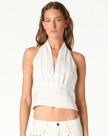 ECRU HALTER BANDEAU TOP