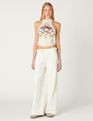 ECLU DENIM BUCKLE TROUSERS