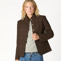 BROWN CHECKED COAT