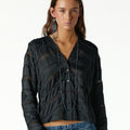 Anthracite Herringbone Ladder Stitch Shirt