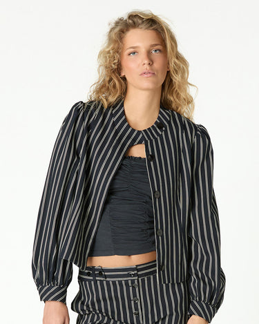 BLACK DOUBLE STRIPE JACKET