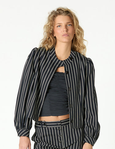 BLACK DOUBLE STRIPE JACKET