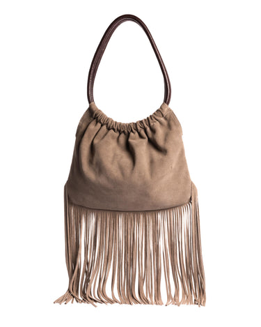 SUEDE FRINGED MOLE BAG