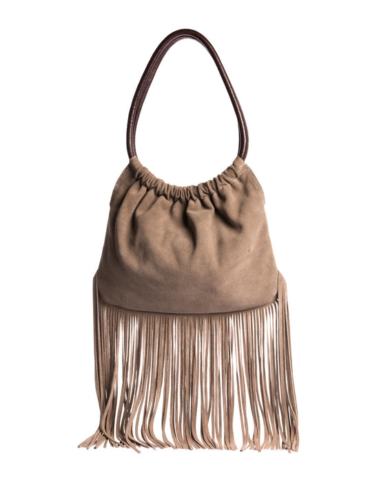 SUEDE FRINGED MOLE BAG