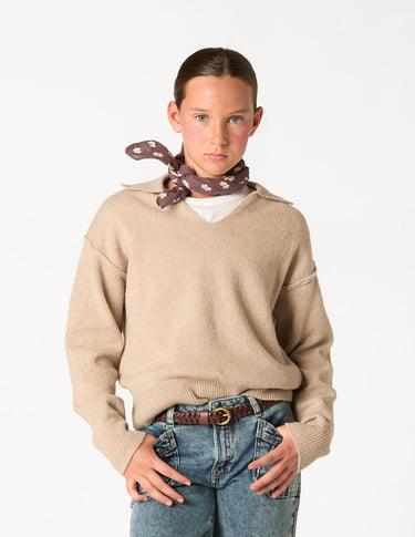 JERSEY POLO MARRÓN GLACÉE