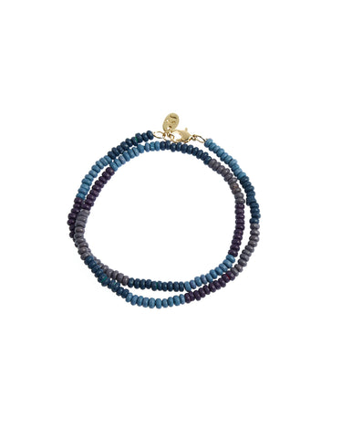 SHORT NECKLACE MIXED BEADS STRIPES