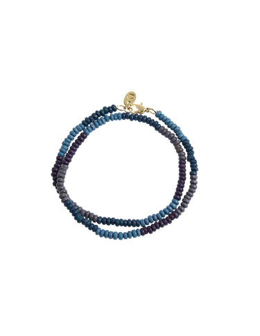 SHORT NECKLACE MIXED BEADS STRIPES