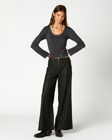 PANTALON CUADRO TRABILLA NEGRO