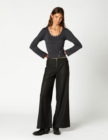 PANTALON CUADRO TRABILLA NEGRO