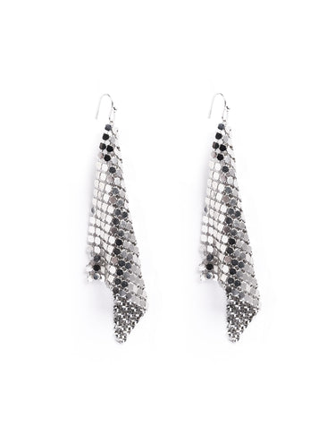 TRIANGULAR METALLIC EARRINGS - STAINLESS STEEL
