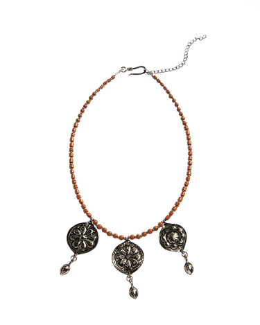 ORANGE LOCKET NECKLACE