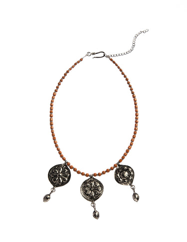 ORANGE LOCKET NECKLACE
