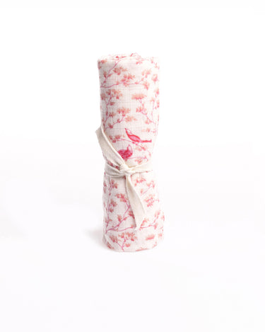 GAUZE PRINT BAMBOO PINK