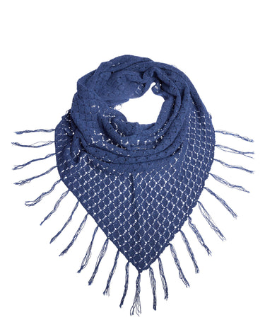 MIDNIGHT OPEN-KNIT MAXI SCARF
