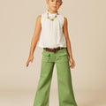 GREEN POCKET PLACKET TROUSERS