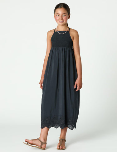 CHARCOAL STRAPPY DRESS
