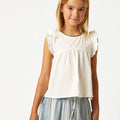 CAMISETA VOLANTE BLANCA