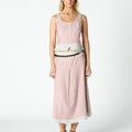 CONTRAST STRIPED SKIRT
