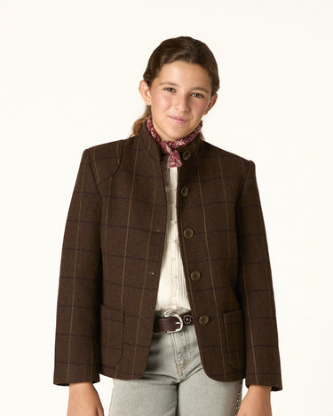 CHAQUETÓN CUADRO MARRÓN