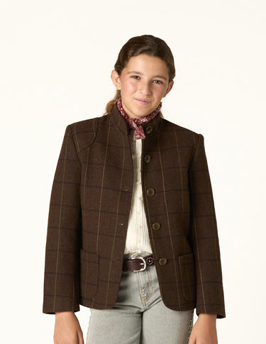 CHAQUETÓN CUADRO MARRÓN