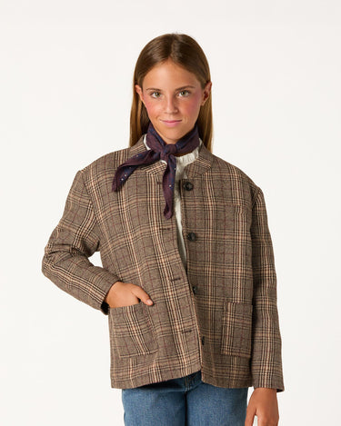 CHAQUETA CUELLO MAO CUADRO BARK
