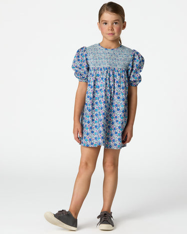 DITSY PRINT DRESS BLUE