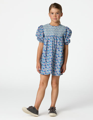 DITSY PRINT DRESS BLUE