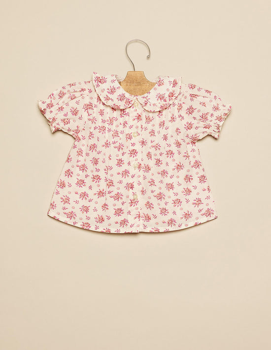 MORA GATHERED FLORAL SHIRT
