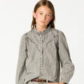 CAMISA DENIM TACHAS LIGHT GREY