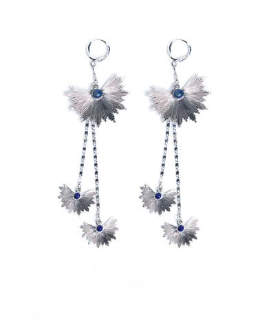 PENDIENTES PALM PLATEADOS