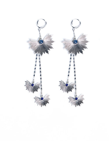 PENDIENTES PALM PLATEADOS