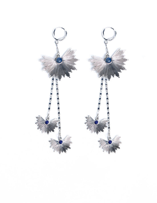 PENDIENTES PALM PLATEADOS