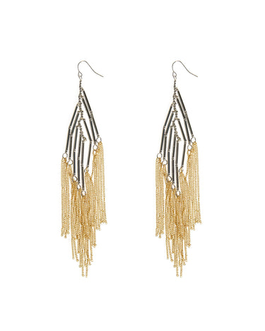 PENDIENTES CADENA DORADA